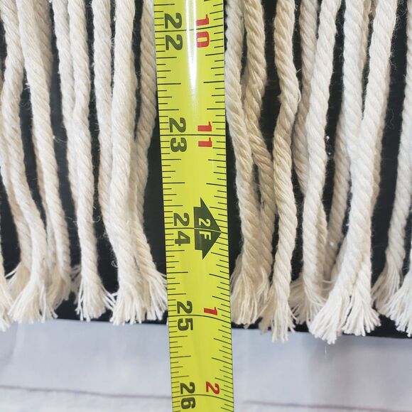 Boho Neutral Beige Macramé 25" Wall Hanging Decor Natural Minimalist - Picture 6 of 7